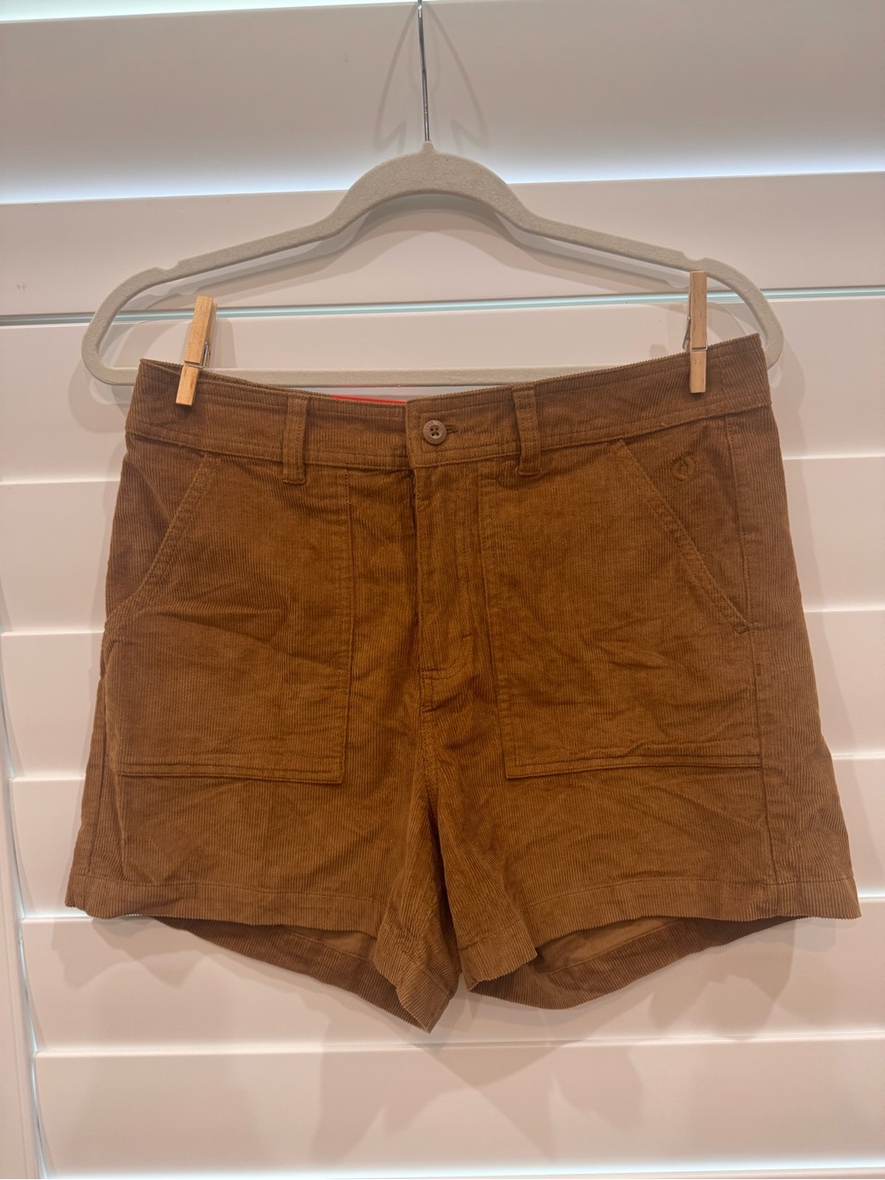 Hang Ten Corduroy Patch Pocket Shorts - Brown